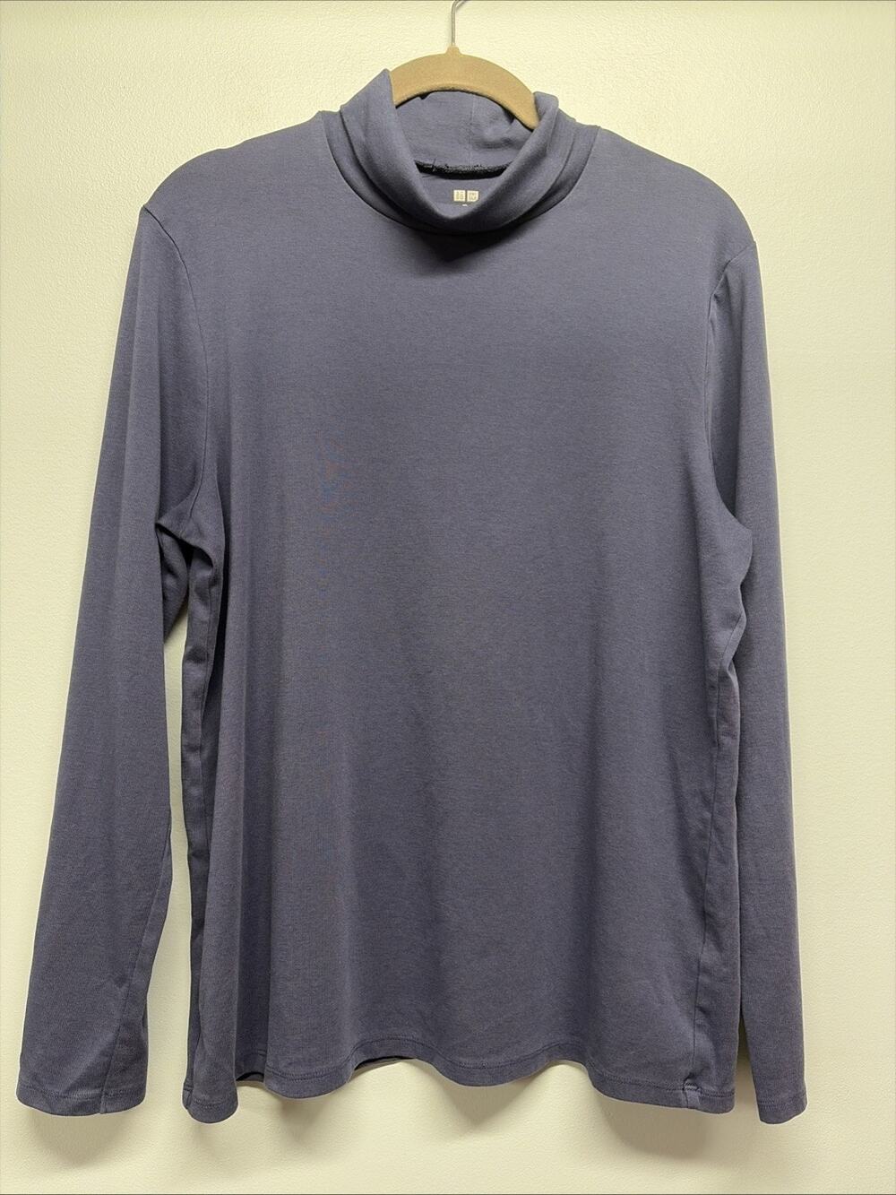 Uniqlo Navy Turtleneck Women’s XL - Cotton Blend Minimalist Classic Artist Layer